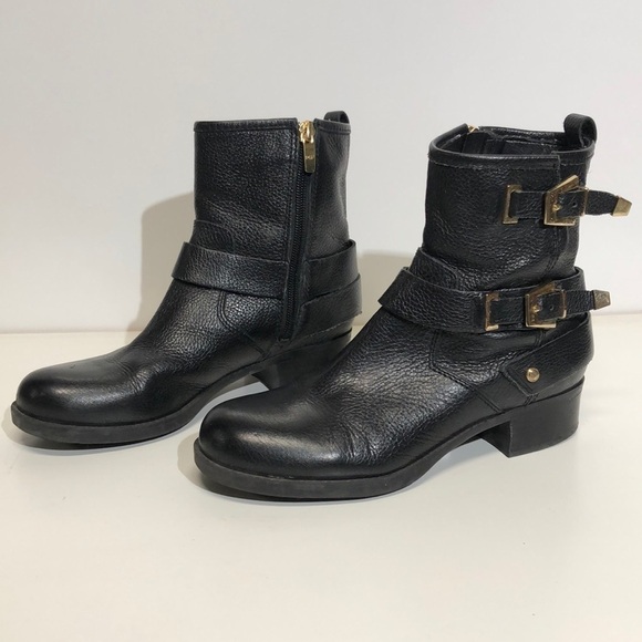 Mark fisher ankle booties | color black with gold buckles | size  5.5M - Picture 2 of 9